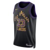 Muške NBA Dres Los Angeles Lakers Lebron James Nike 2025-26 City Edition Crno Swingman